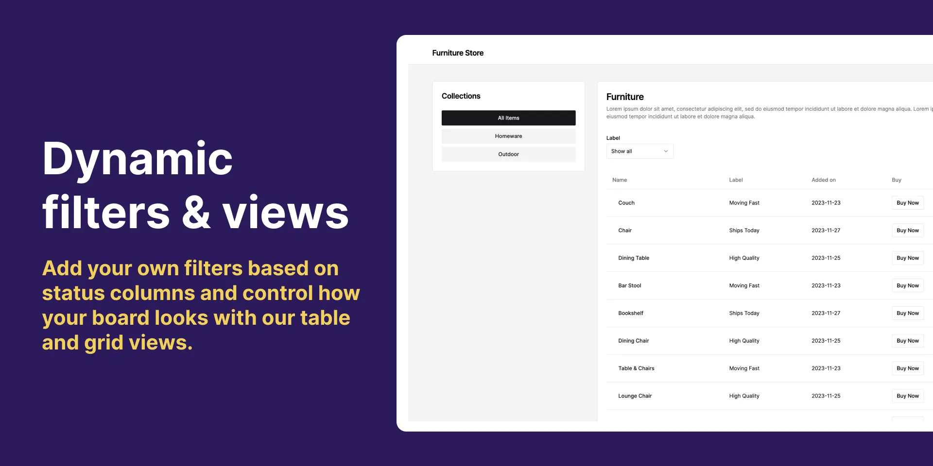 Multiple display options